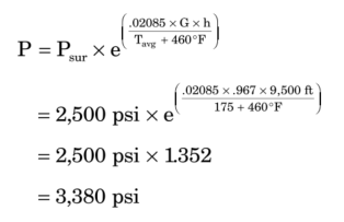 Bottom hole pressure: calculations