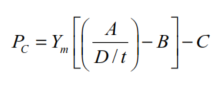 minimum collapse pressure in the plastic range